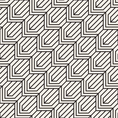Vektör kusursuz desen. Soyut arka plan tekrarlanıyor. Siyah ve beyaz geometrik tasarım. Modern stil dokusu.