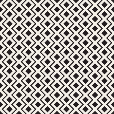 Vektör kusursuz desen. Modern stil soyut doku. Çizgili elementlerden geometrik fayanslar tekrarlanıyor