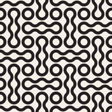 Vektör kusursuz desen. Modern stil soyut doku. Çizgili elementlerden geometrik fayanslar tekrarlanıyor