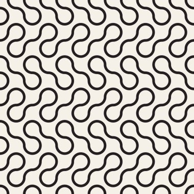 Vektör kusursuz desen. Modern stil soyut doku. Çizgili elementlerden geometrik fayanslar tekrarlanıyor