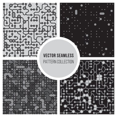 Vektör sorunsuz Bw desen koleksiyonu 0