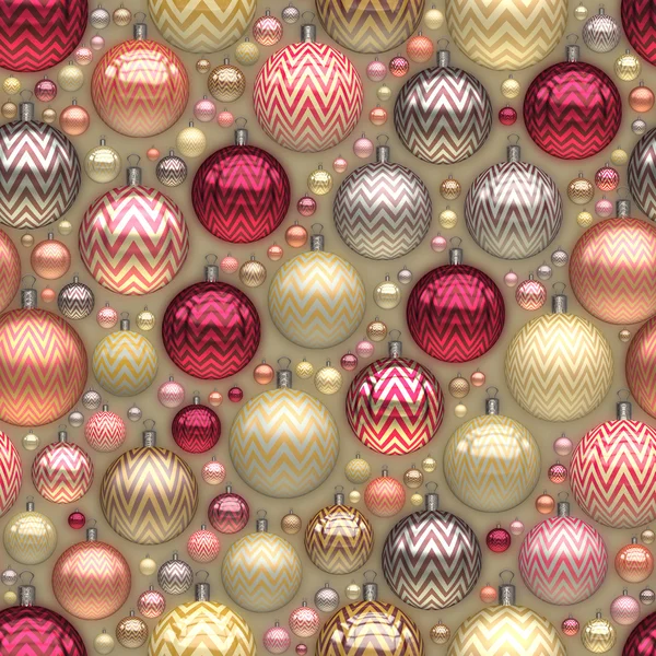 Raster Seamless Año Nuevo árbol de Navidad Bolas de vacaciones Jumble Pattern — Foto de Stock