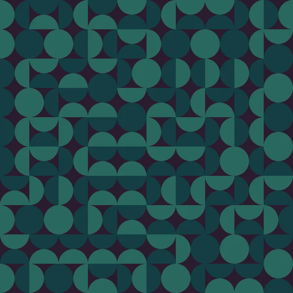 Semi-cercle géométrique vert foncé sans vecteur Blocs irréguliers Modèle rétro — Image vectorielle
