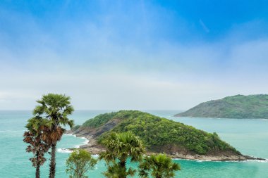 Phromthep Cape, güzel Andaman Deniz Manzaralı Phuket Island, Tayland