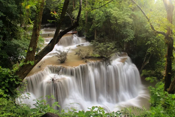 Queda de água, hua mae kamin nível 4 kanchanaburi tailândia — Fotografia de Stock