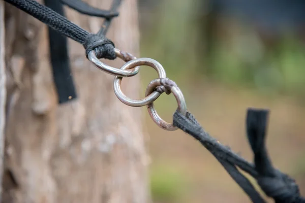Koło łańcucha na kempingu — Zdjęcie stockowe
