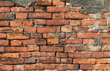 Eski model tuğla duvarın arka planı