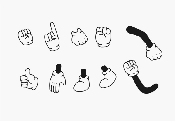 Maskot elleri ve çizme vektör çizimi