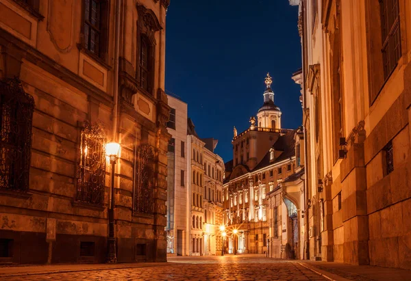 Evening View Old Street University Wroclaw — Stock Photo, Image