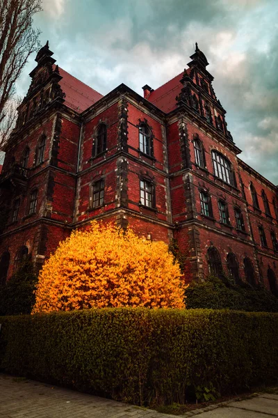 Vacker Gammal Byggnad Wroclaw Stad Polen Våren — Stockfoto