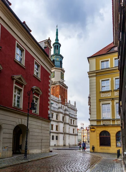 Ruas Noturnas Cidade Wroclaw Polônia — Fotografia de Stock