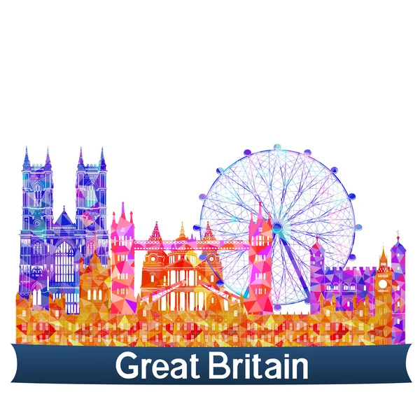 Sights Birleşik Krallık, vektör çizim