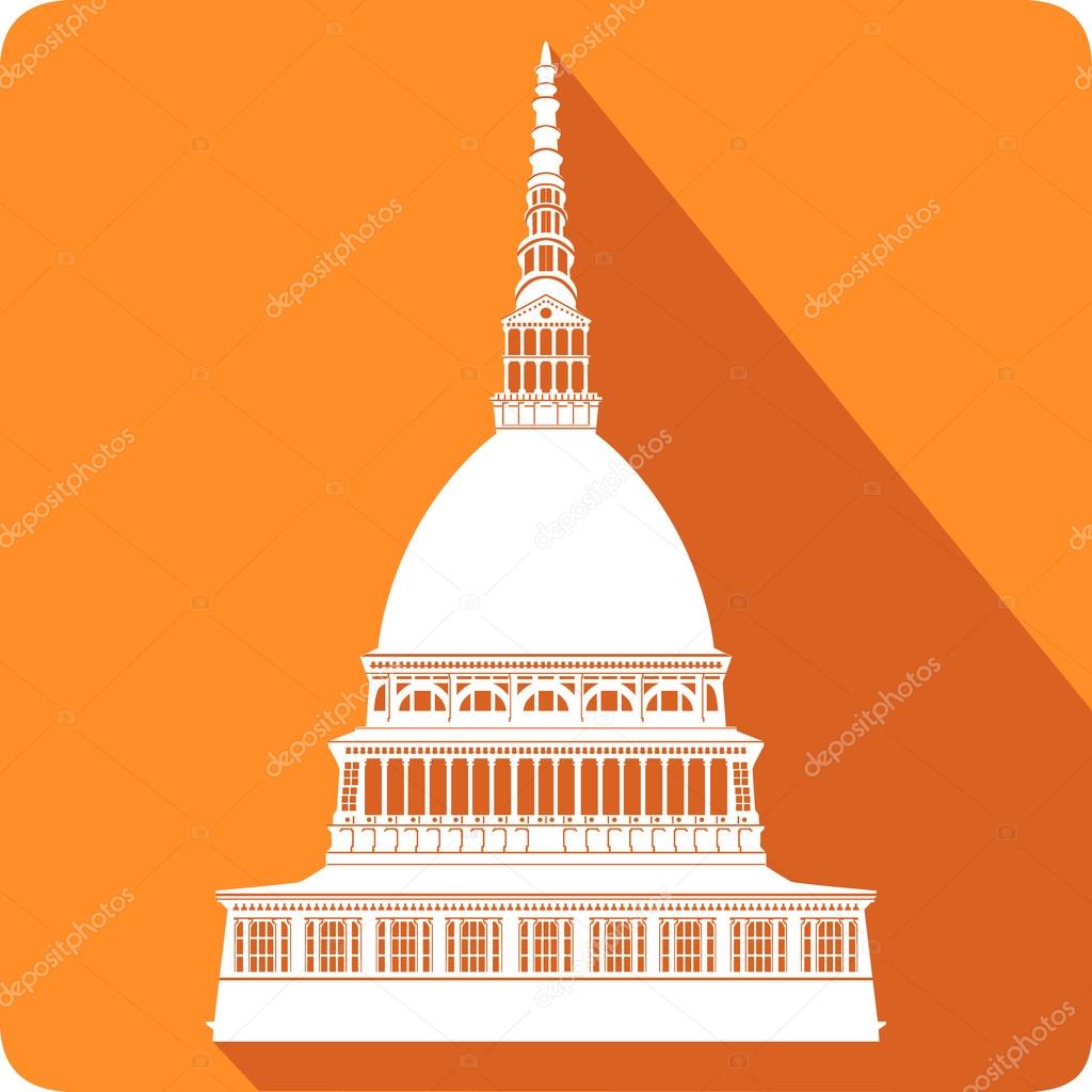 Mole Antonelliana building, vector illustration Stock Vector Image by