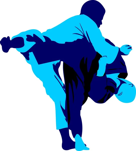 El judo es un arte marcial moderno — Vector de stock