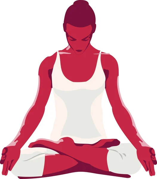El yoga es una práctica física, mental y espiritual o disciplina que se originó en la India — Vector de stock