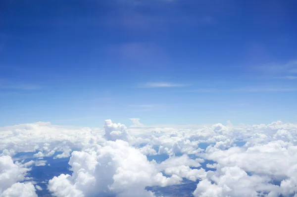 Skyline View above the Clouds from air plane — Stock Photo, Image