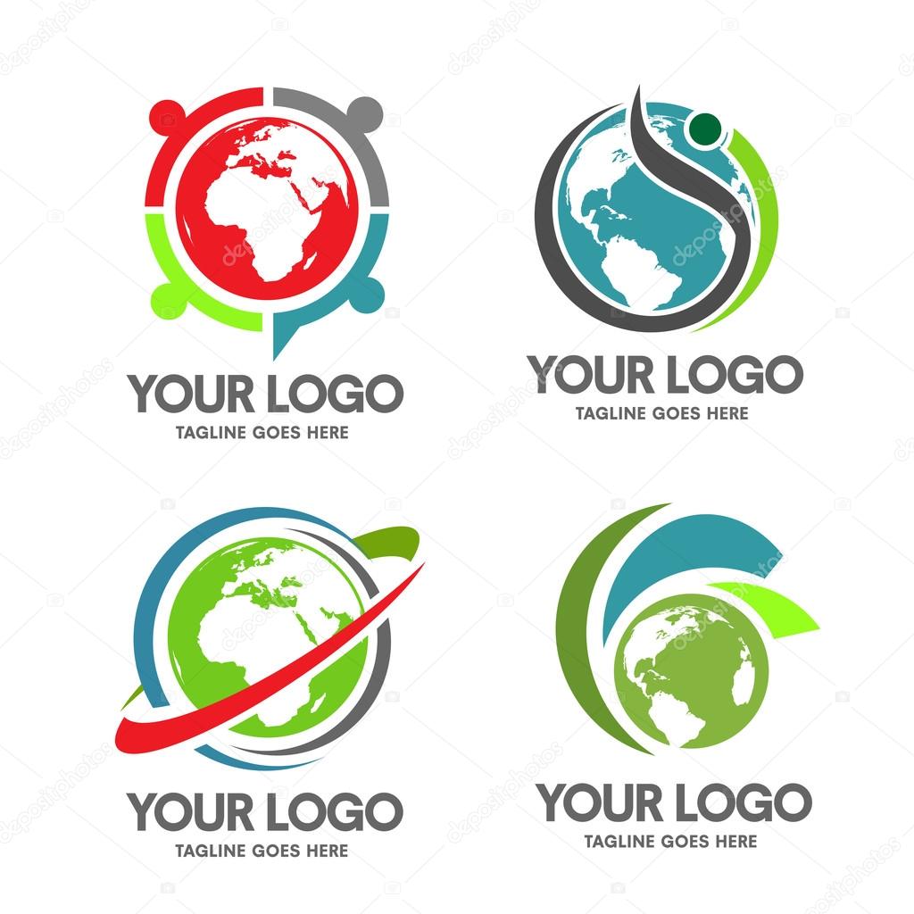 Globe and travel logo