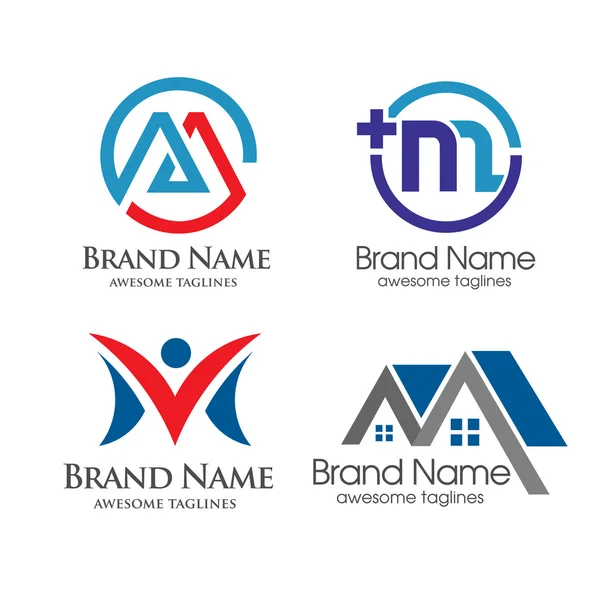 Letra m logotipo vetor — Vetor de Stock
