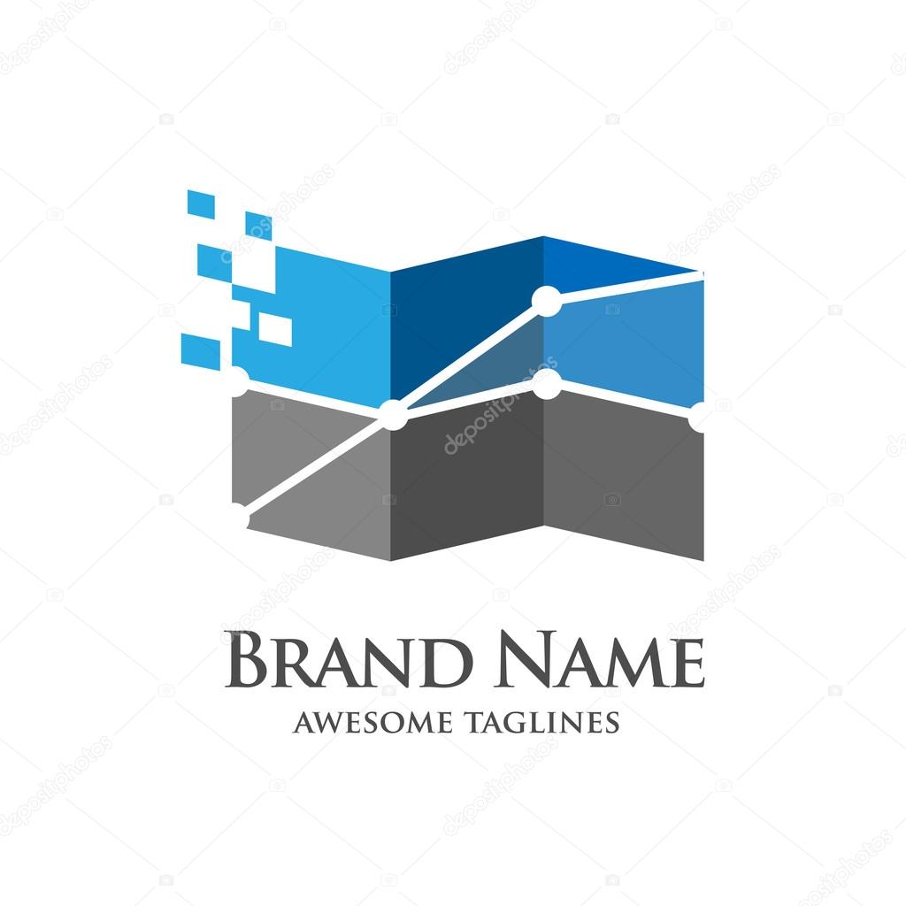 Concept of accounting, banking, success, art of business Logo template