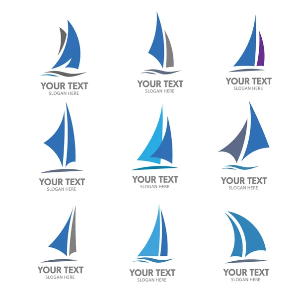 Sailing boat logo vector — Stock Vector