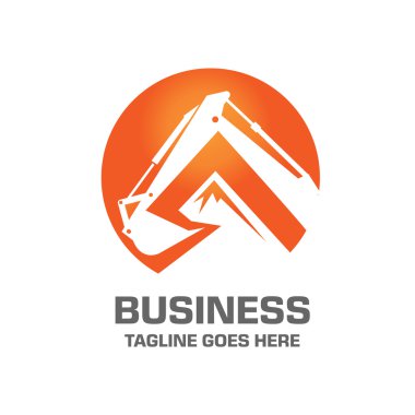 Ekskavatör tasarım Logo vektör