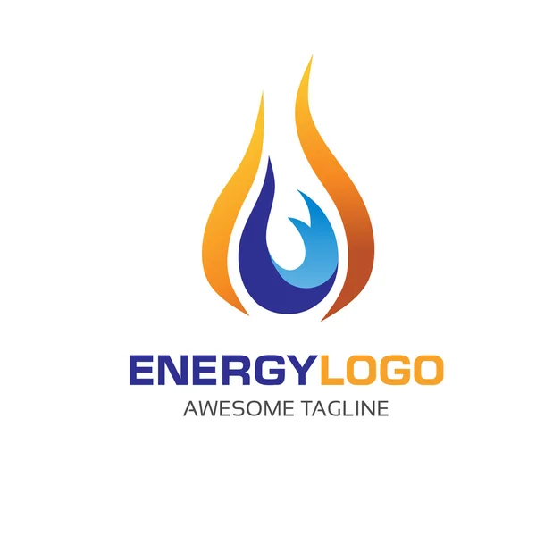 Ropa, plyn, voda, energie logo koncepci — Stockový vektor