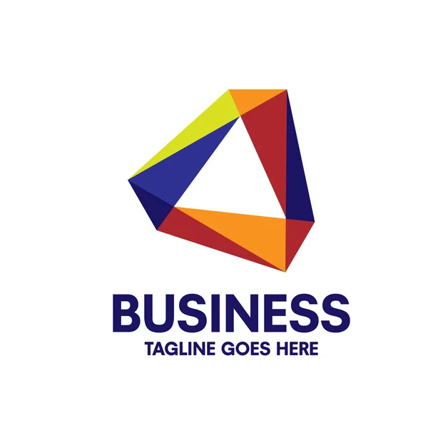 Logotipo de tecnologia triangular —  Vetores de Stock