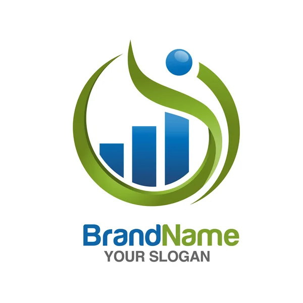 Logo marketing et financier — Image vectorielle