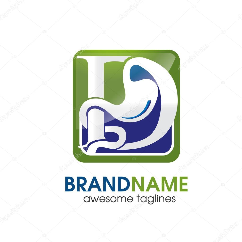 Gastroenterology Health with letter D Logo Logo