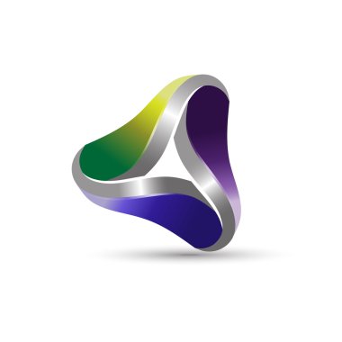 3D üçgen Infinity kurumsal iş vektör logo tasarlamak