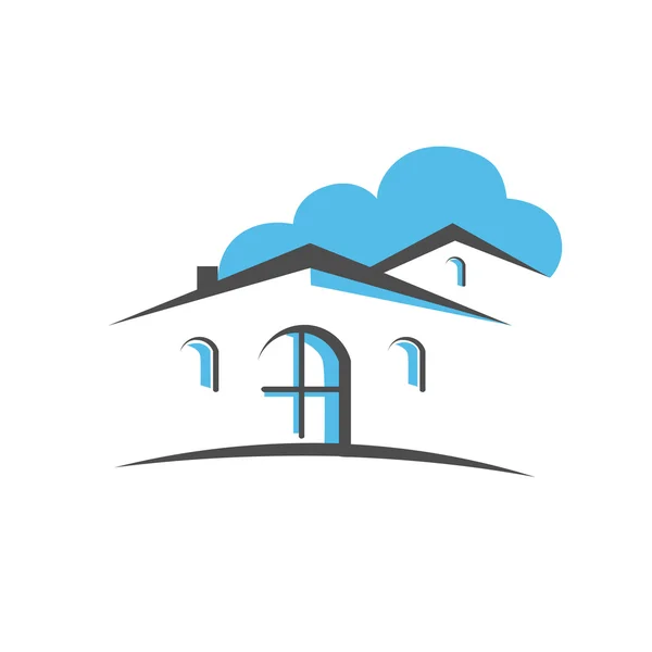 Concepto de logotipo de casas de campo simples — Vector de stock