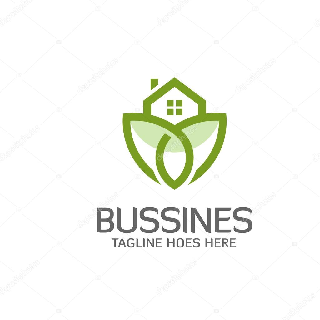 Green House Logo. Eco House. Green House Vector