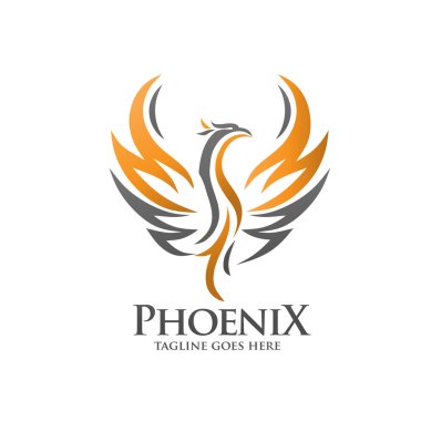luxury phoenix logo concept
