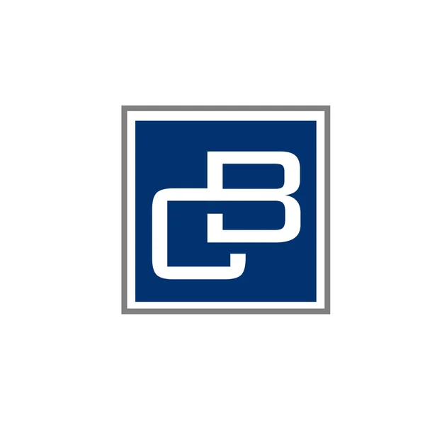 CB, BC lettre Modèle de conception d'entreprise icône logo — Image vectorielle