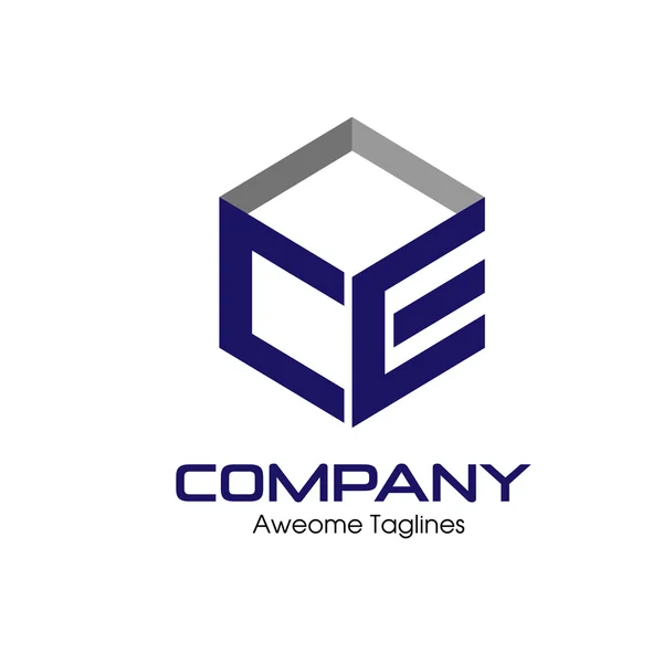 Lettre CE Modèle de conception d'entreprise icône logo — Image vectorielle