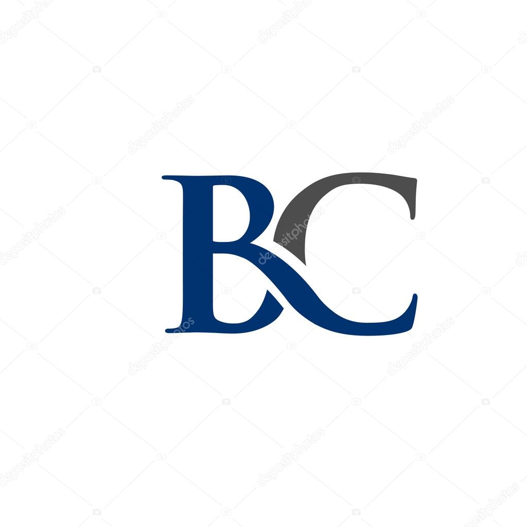 Ícone de logotipo do BC carta negócios projeto modelo 