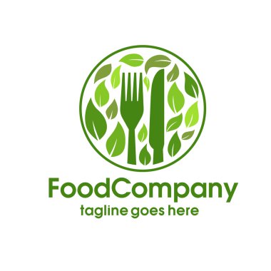 sağlıklı gıda logo vektör