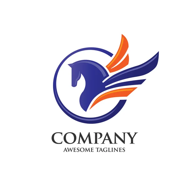 Pegasus logo concept — Stock Vector