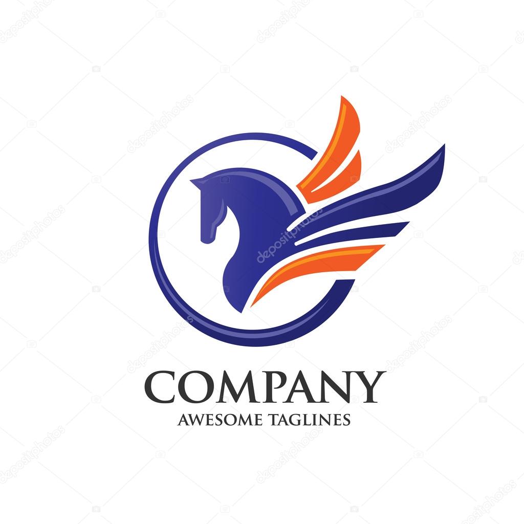 Illustrations modern concept of Pegasus logo vector