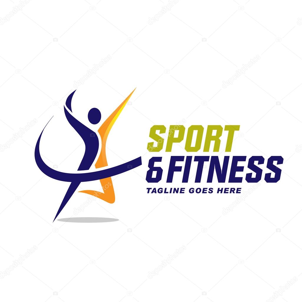 Strong and elegant sport and fitness active logo