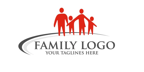 Gelukkig familie logo — Stockvector