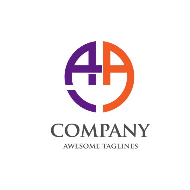 mektup bir daire logo kavramı ile