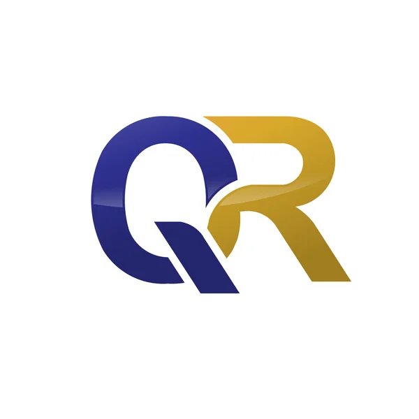 Qr logotipo da carta — Vetor de Stock