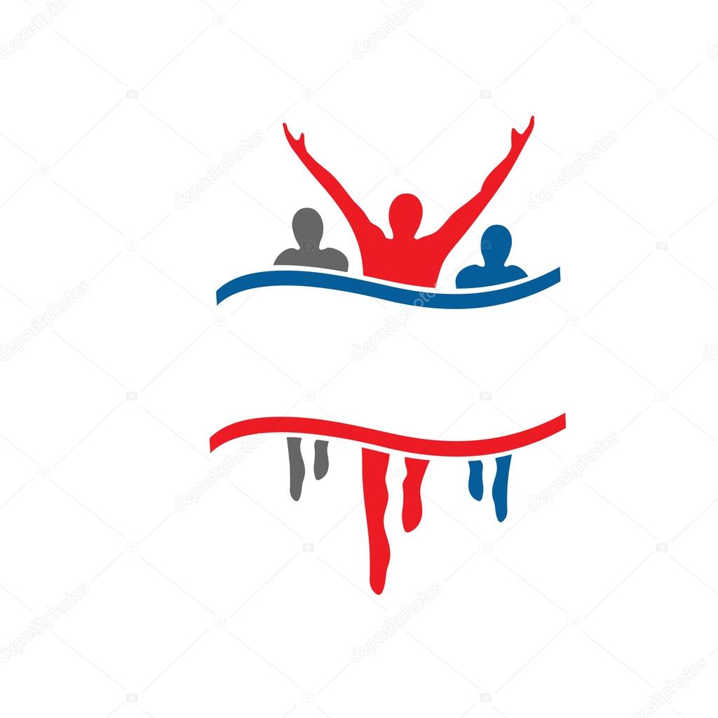 Success Health Winner logo template. Business sport concept.