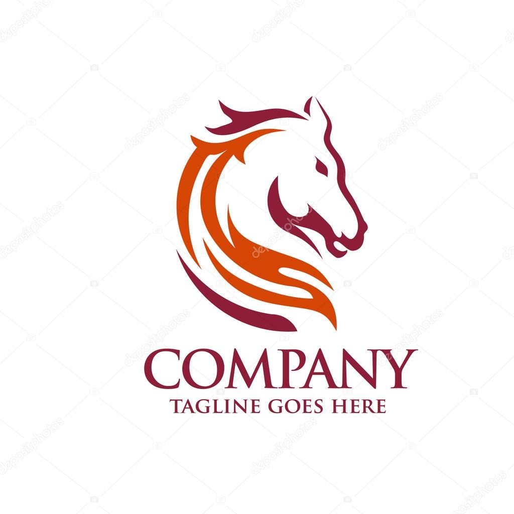 Elegant Head Horse Logo Template Vector concept