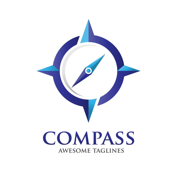 Kompass-Vektor-Logo-Design-Vorlage — Stockvektor
