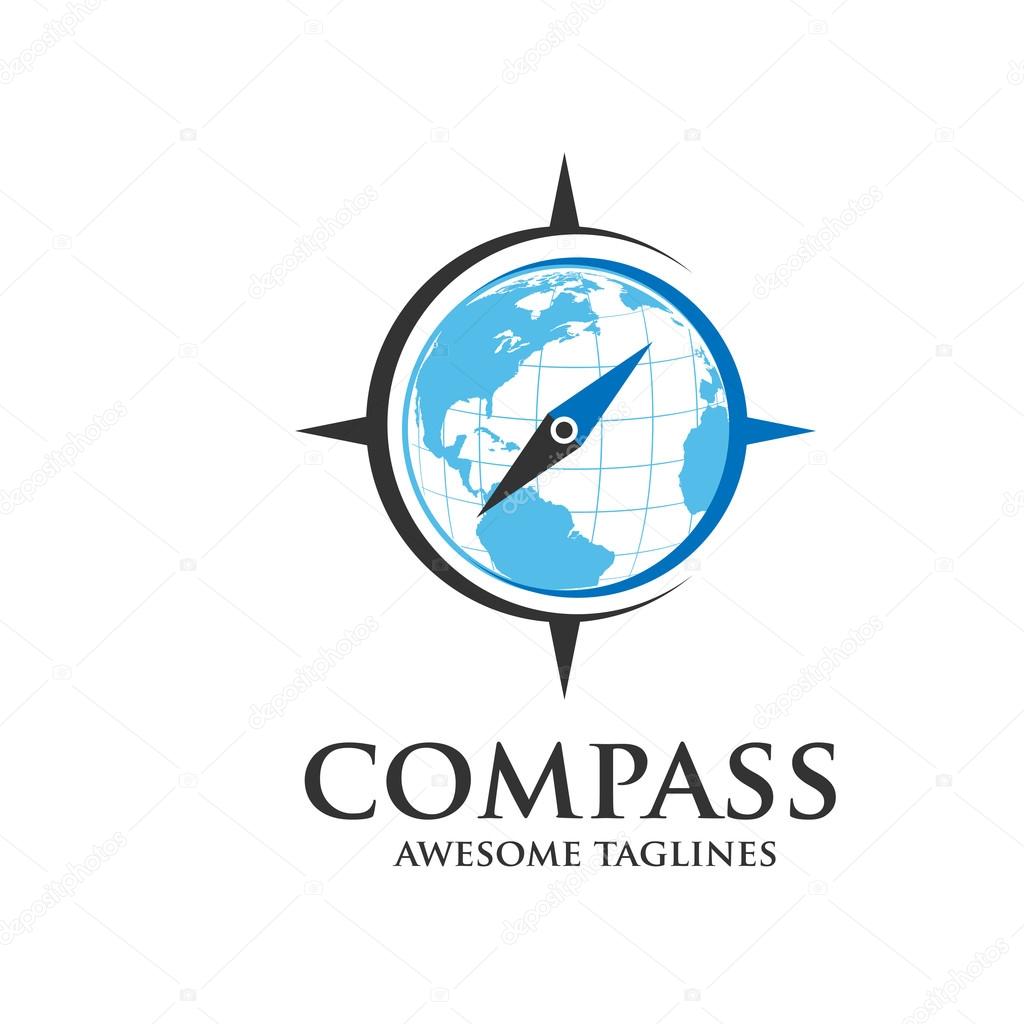 Compass Vector Logo Design Template. Modern Concept For Travel, Tourism,