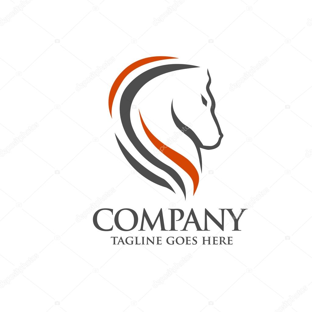Elegant Head Horse symbol Template Vector concept