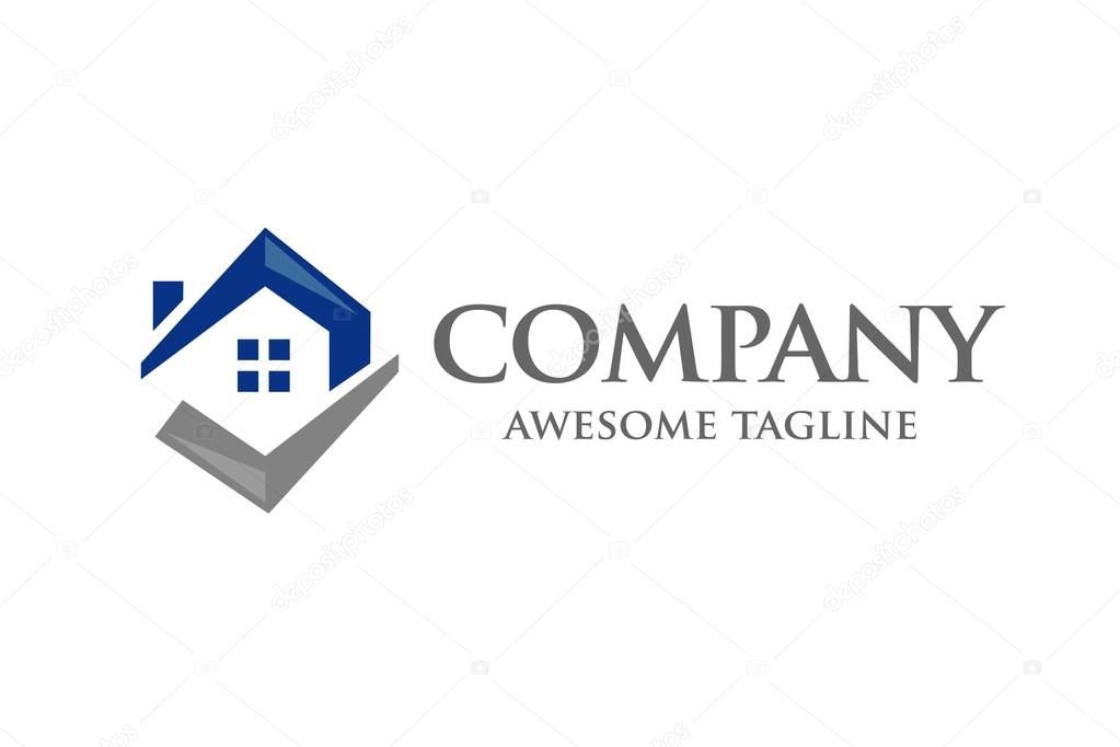 Simple concept House Icon & Right Tick Symbol, home choice, property choice