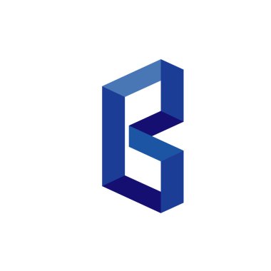 yaratıcı mektup b, B teknoloji logo vektör